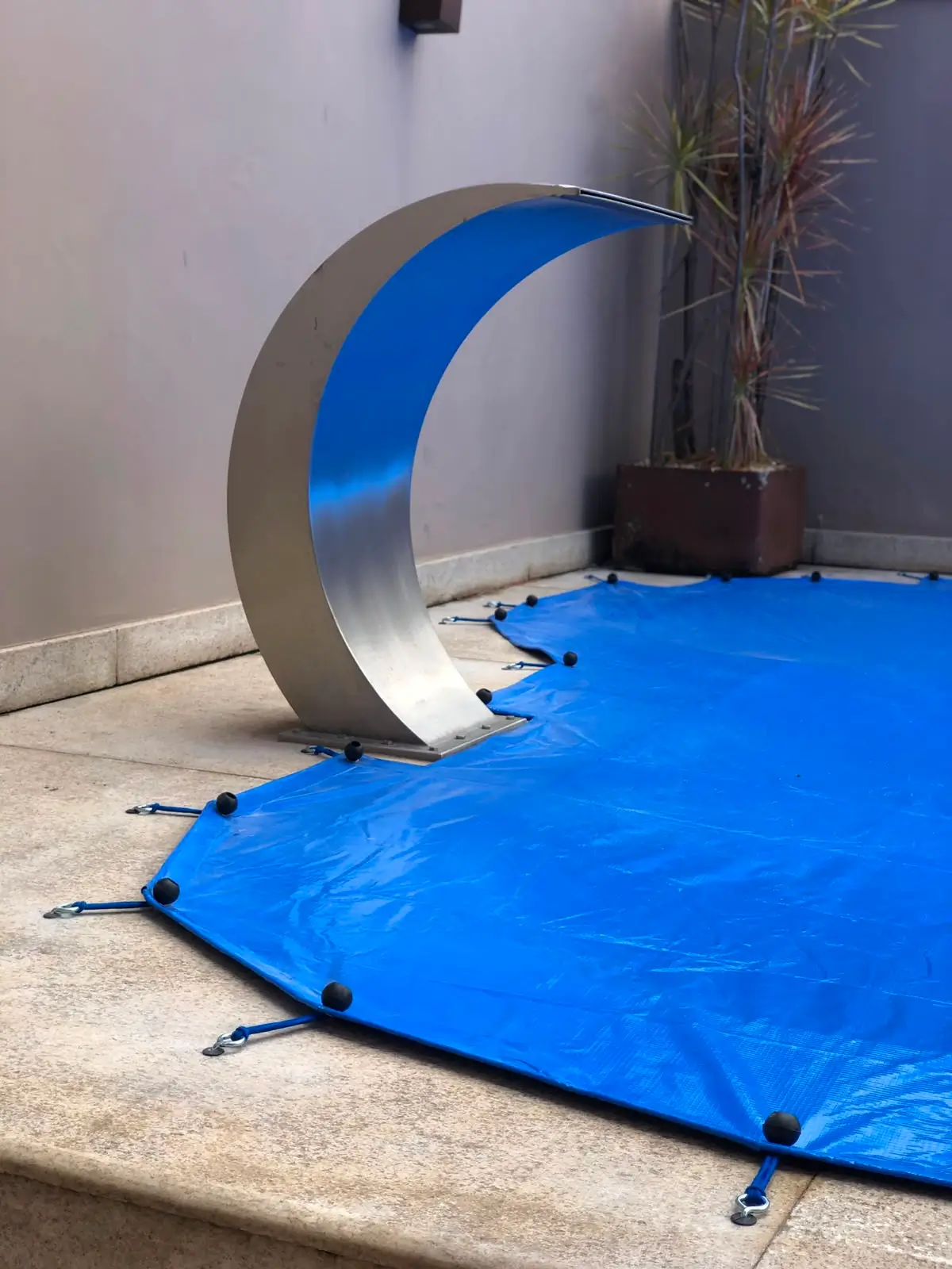 Capa de piscina Azul